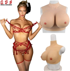 Silicone Breast Forms Fake Boobs For Crossdresser B-H Cup Drag Queen Realistic - Picture 1 of 19