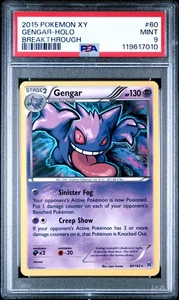 2015 Pokemon XY Breakthrough Gengar 60/162 Holo PSA 9 Mint - Picture 1 of 2