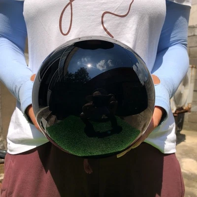 9LB Natural Obsidian Quartz sphere Crystal Ball Mineral specimen Healing - Image 1 of 4