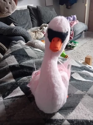 Ty Beanie Boos Odette The Pink Swan, Small Plush Soft Toy - Image 1 of 4