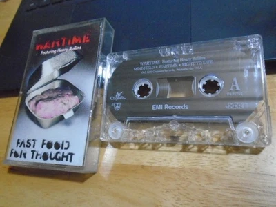 RARE OOP Wartime CASSETTE TAPE Fast Food 4 Thought HENRY ROLLINS Black Flag ween - Image 1 of 2