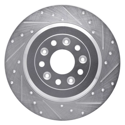 For Ford Explorer 11-19 Brake Rotor eLINE Drilled & Slotted 1-Piece Rear - Изображение 1 из 4