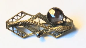Vintage Brass Costume Jewelry Snake Brooch Pin C Clasp - Picture 1 of 5