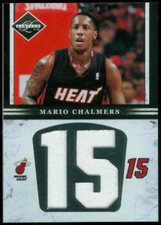 2011-12 Limited Jumbo Jersey Numbers #18 Mario Chalmers #d 78/99 GU HEAT - NM-MT