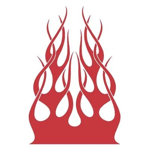 FLAME HOOD #H49 DECAL VINYL GRAPHIC CAR TRUCK VEHICLE FIRE AUTO VAN SUN BLAZE - Picture 1 of 2