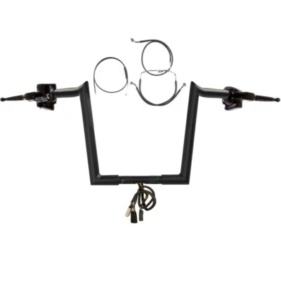 Manillar enganchado 1 1/4" negro 12" CKit 2008-2013 Harley Road Glide sin crucero/ABS Foto 1 de 4