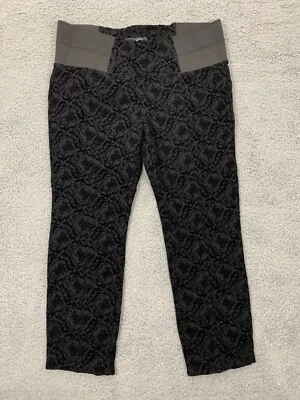 ONE5ONE XL Pull-on Elastic Waist Floral Black Legging Pants Velour CorpCore - Image 1 of 4