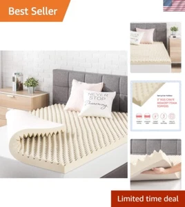 Egg Crate Memory Foam Topper with Copper Infusion - Comfort & Pressure Relief - Picture 1 of 9