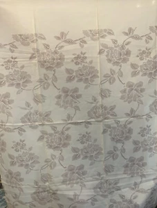Purple Cream Rose Fabric Sheeting Quilting Bedding Poly Cotton 44" x 42" F56 - Picture 1 of 5