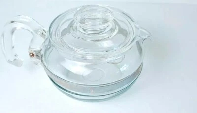 Pyrex 6 Cup Flameware Glass Mid Century Modern Teapot 8446   - Image 1 of 4