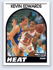 1989 Hoops Kevin Edwards #41 Miami Heat Rookie