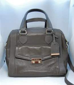 Cole Haan gray leather satchel purse with two types of straps; pre-owned - Bild 1 von 14