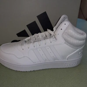 Size 10 - adidas Hoops 3.0 Mid White Dash Grey W - Picture 1 of 9