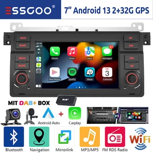 DAB+ 32G Android 13 Carplay Autoradio GPS RDS Für BMW 3er E46 M3 Rover 75 MG ZT - Bild 1 von 14
