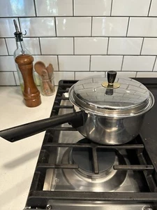 Vintage Prestige 8" Tri-Ply 18-8 Stainless Steel 3 qt saucepan With Lid - Picture 1 of 3