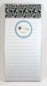 GGBOT schwarz weiß Blumen Liste Notizblock gefüttert Mayfair Lane - Bild 1 von 3