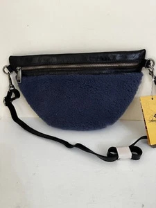 Bandolera convertible de cuero Patricia Nash Tinchi eslinga de piel de oveja medianoche nueva - Imagen 1 de 4