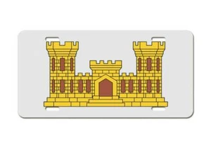US Army Division - Engineers Corps Emblem - Aluminum License Plate - Picture 1 of 2
