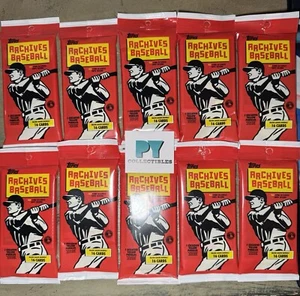 (10) 2024 Topps Archives Baseball EXCLUSIVE JUMBO FAT CELLO Pack-YELLOW PARALLEL - Picture 1 of 1