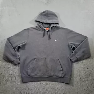 Felpa con cappuccio Nike vintage uomo extra large grigia swoosh check logo abbigliamento sportivo THRASHED - Foto 1 di 15