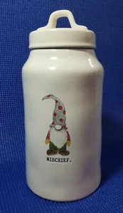 Rae Dunn ‘MISCHIEF’ 9 1/2" Gnome Canister by Magenta - Picture 1 of 6