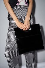 HELMUT LANG PATENT LEATHER CLUTCH / BAG NWT BLACK GORGEOUS