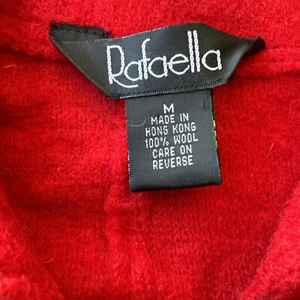 Rafaella Red Full Zip 100% New Wool Blazer Jacket Women’s Size M excellent cond. - Picture 1 of 8