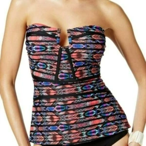 Island Escape Womens Tribal Swimwear Tankini Bandini Top Size 8 - Picture 1 of 6