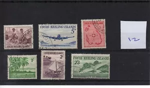 Cocos / Keeling Islands (12) - 1963 - Definitives - fine cancels - SG Cat £8 - Bild 1 von 1