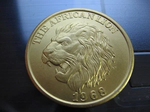 african lion zulu king of jungle 1968 Doubloon mardi gras rare new orleans 10 ga - Picture 1 of 2