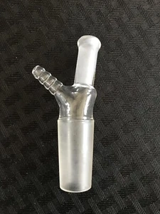 Lab Glass 24/40 10/30 Offset Thermometer Inlet Adapter 9.5mm Hose Barb - Picture 1 of 4