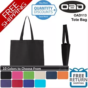 🔥 OAD 12 oz. 100% cotton canvas Tote Bag fabric handles 15 x 16" OAD113 - Picture 1 of 10
