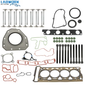 Timing Chain Head Gasket Set Intake Exhaust Valves Kit For Audi VW 2.0 TSI Jetta - Picture 1 of 13