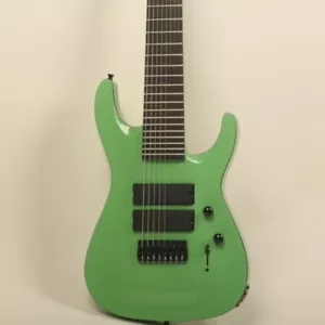 Guitarra Eléctrica ST Verde Personalizada 8 Cuerdas Herrajes Negros Sin Incrustación Pastillas HH - Imagen 1 de 7