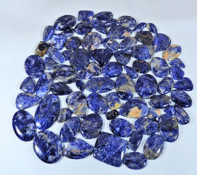 NATURAL BLUE SODALITE MIX CABOCHON LOOSE GEMSTONE WHOLESALE LOT 250 To 5000Cts. - Image 1 of 4