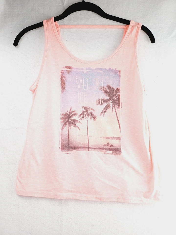 Fully tilt Tank Top Womens X-Large Orange “Salt in the Air Sand in My Air” - Image 1 of 4