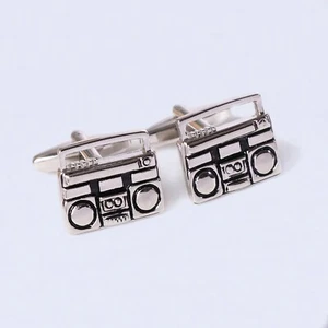 Boom box Ghetto blaster cufflinks – NEW - With gift bag - Picture 1 of 2