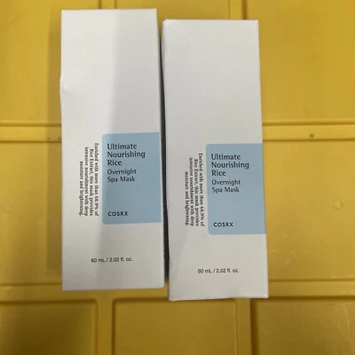 Paquete de 2 mascarillas de spa para pasar la noche de arroz nutritivo COSRX Ultimate ilumina con niacinamida Foto 1 de 4