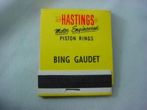 Tough But Oh So Gentle Hastings Piston Rings Bing Gaudet Matchbook - Picture 1 of 4