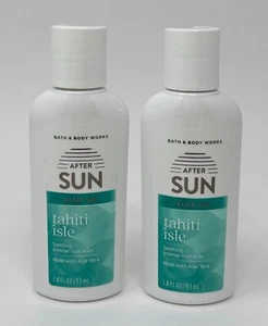 2 BATH & BODY WORKS TAHITI ISLE AFTER SUN ALOE GEL CREAM TRAVEL SIZE SOOTHING - Picture 1 of 4