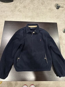 Vintage Polo Ralph Lauren Polartec Harrington Jacket Mens XL Navy Blue - Picture 1 of 12
