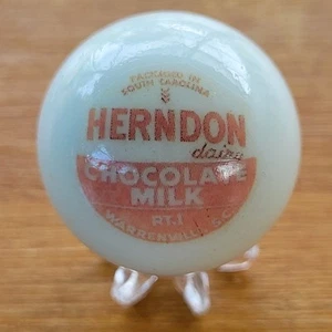 HERDON MILCHFARM SCHOKOLADE MILCH WERBUNG MARMOR 1" & STÄNDER WARRENVILLE SC - Bild 1 von 4