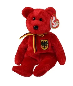 TY Beanie Baby - GRAF VON ROT the Bear (Germany Exclusive) (8.5 inch) - MWMTs - Picture 1 of 1