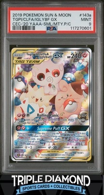 2019 Pokemon SM Cosmic Eclipse #143a Togepi & Cleffea & Igglybuff Gx PSA 9 FDP40 - Image 1 of 2