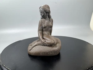 Vintage Denmark Die kleine Meerjungfrau Stein Figur 3" 1950-80er Jahre Souvenir - Bild 1 von 8