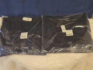 2 Brooks Brothers Advantage Chino faltenfrei Elliot Fit schwarz Hosen 40x33 neu mit Etikett - Bild 1 von 4