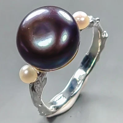 Joyería Anillo Perla Natural Plata de Ley 925 Talla 6.5/R443446 Foto 1 de 4