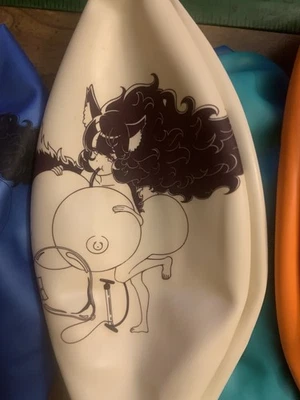 1x 24 pulgadas OC Foxy bombeo económico impreso globo sin marca impresión de globo Foto 1 de 4