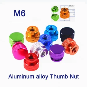 M6 Aluminium Alloy Knurled Thumb Nuts With Step Blind Hole Hand Grip Knobs Nuts - Picture 1 of 13