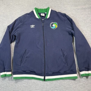 Umbro Jacket Men XL Navy New York Cosmos Full Zip Bomber Retro Soccer Logo - Picture 1 of 11